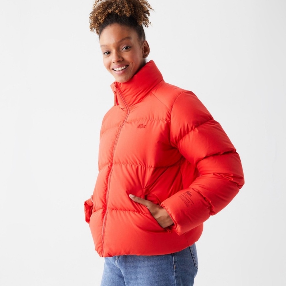 🔥🔥🔥NEW Lacoste Red Puffer Down Jacket Parka Coat